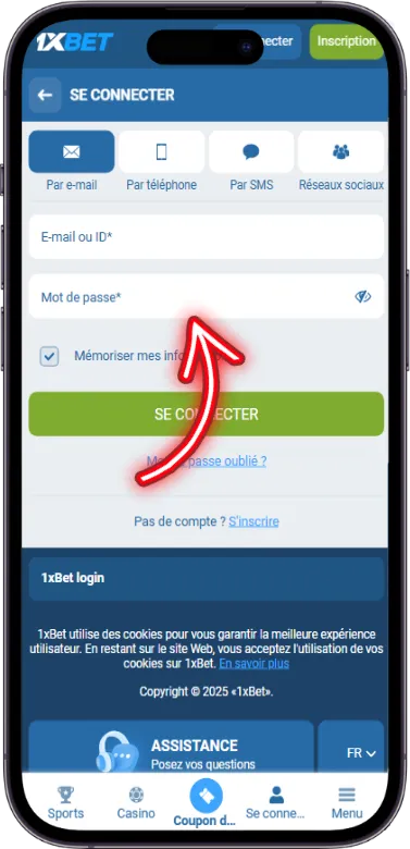 1xbet Données d’entrée