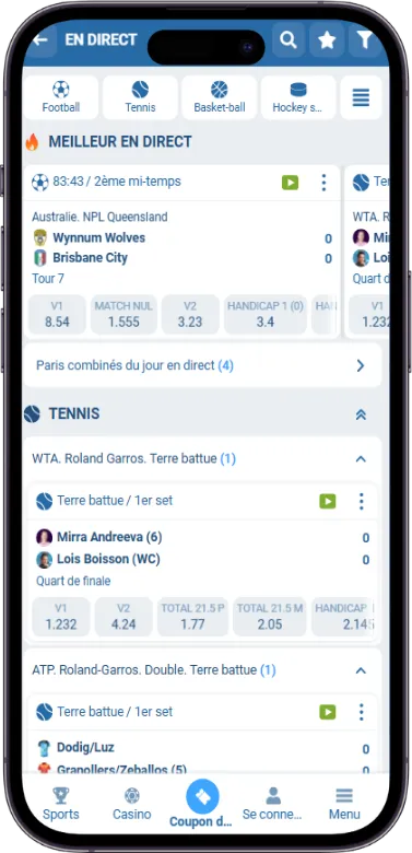 paris en direct 1xbet